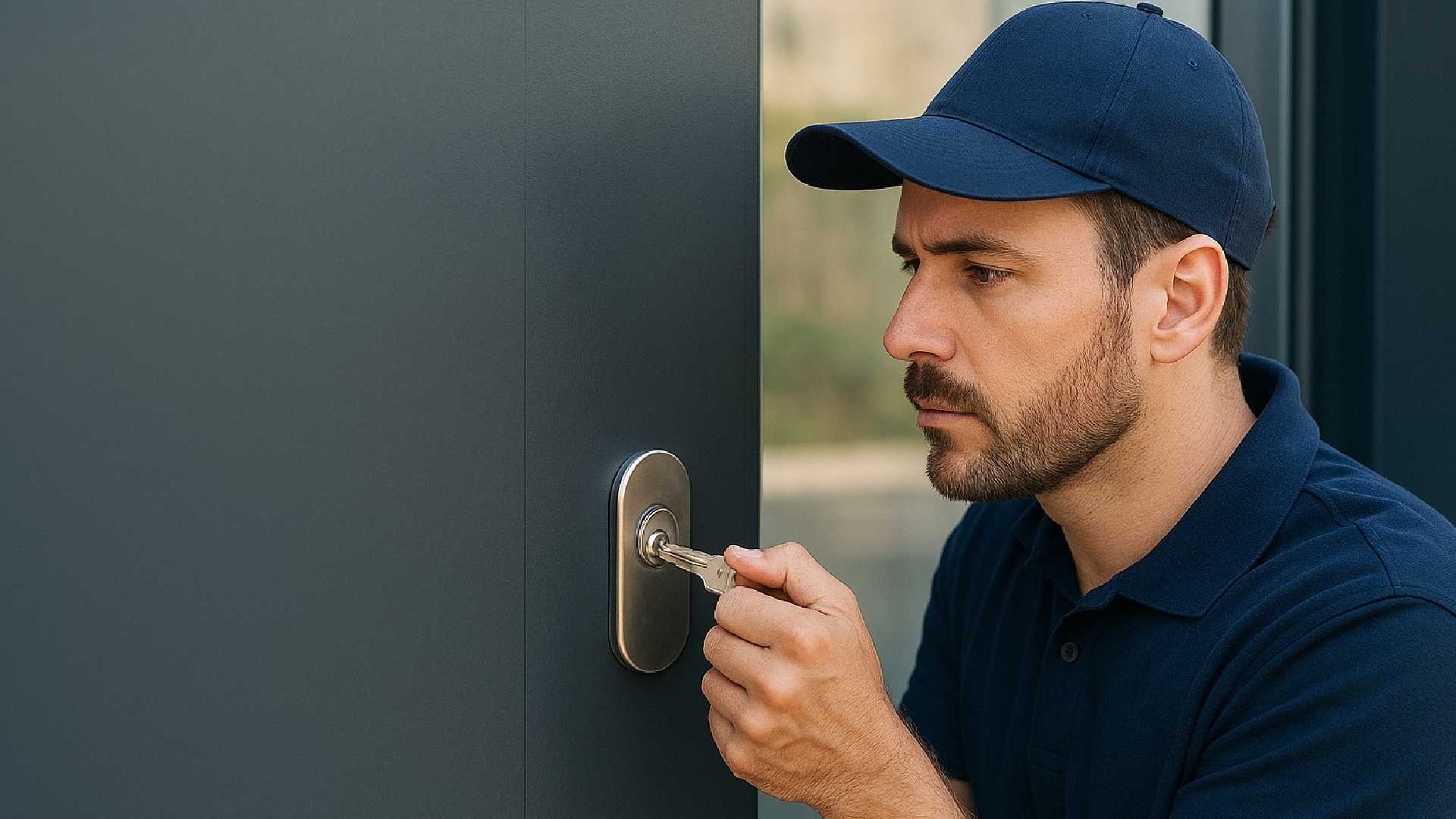 Emergency Locksmith Service Van or Locksmith Working